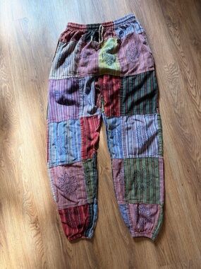 Boho Patchwork Pants in Multicolor